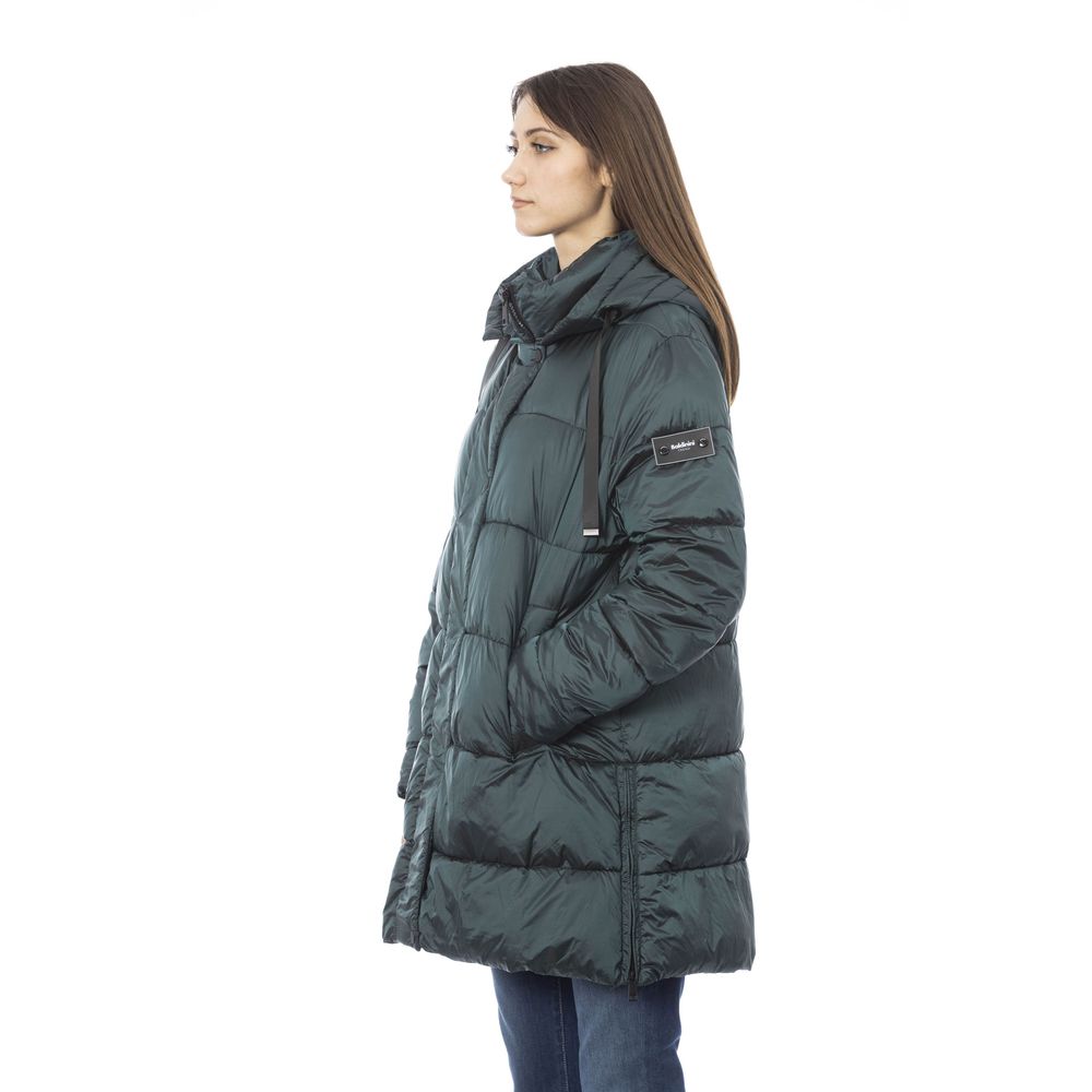 Green Polyester Women Jacket - SEHABRANDS