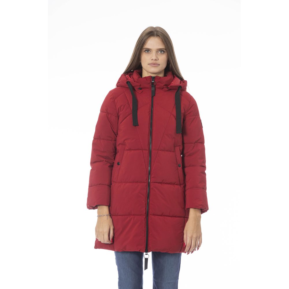 Red Polyester Women Jacket - SEHABRANDS