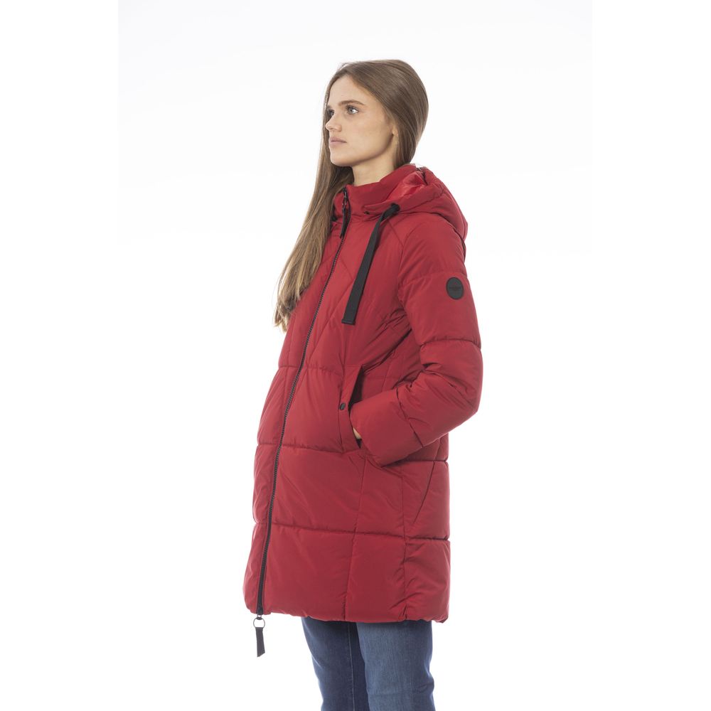 Red Polyester Women Jacket - SEHABRANDS