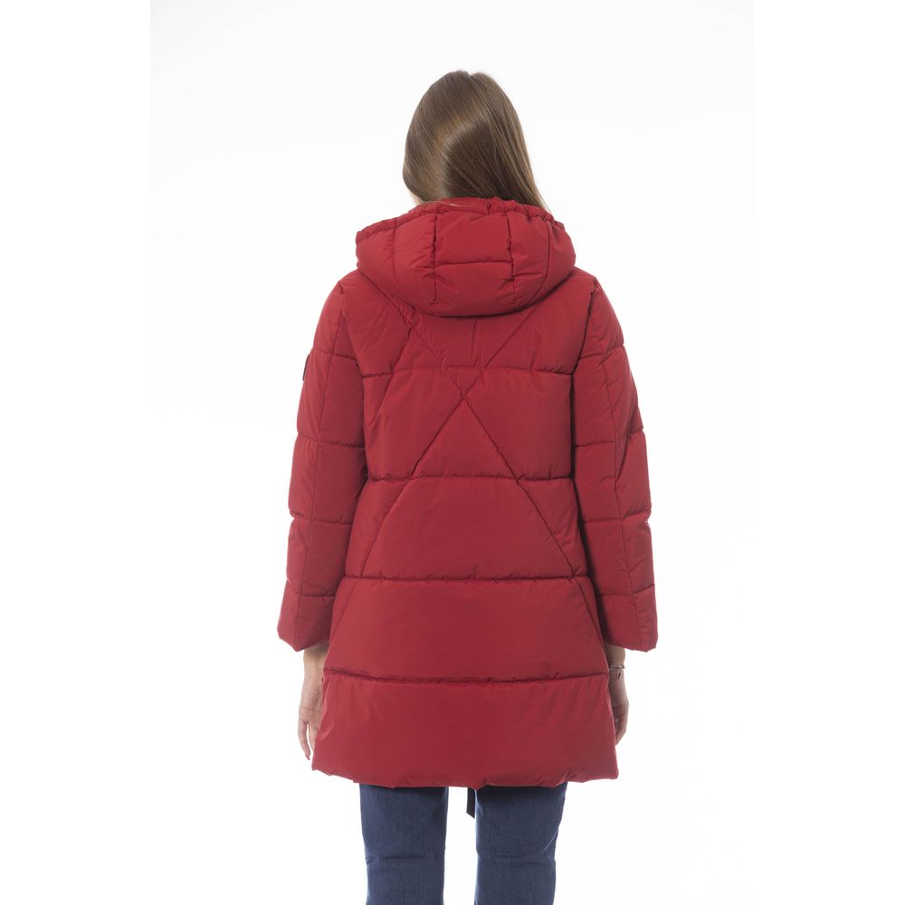 Red Polyester Women Jacket - SEHABRANDS