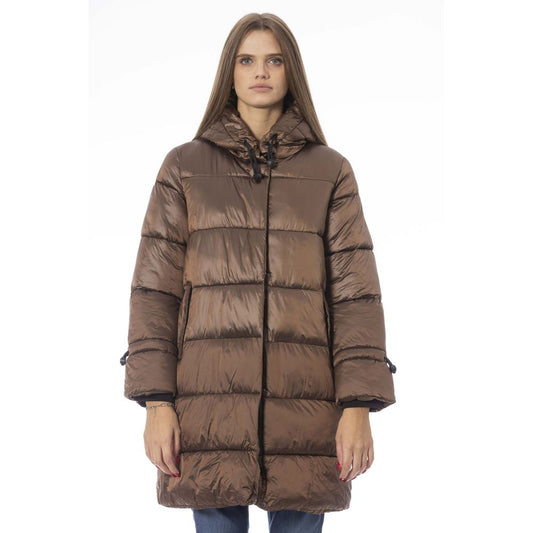 Brown Nylon Women Jacket - SEHABRANDS