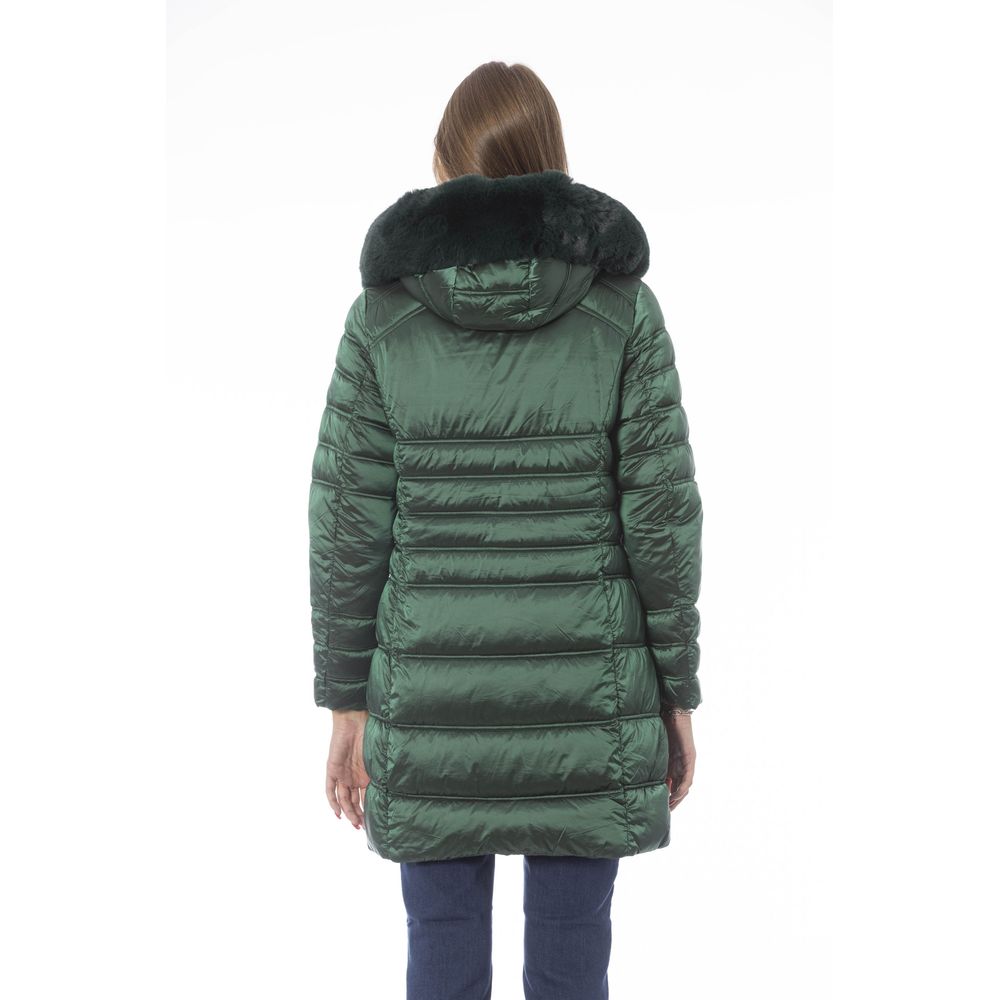 Green Polyester Women Jacket - SEHABRANDS