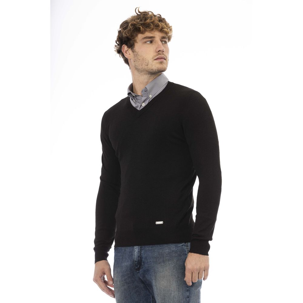 Black Wool Men Sweater - SEHABRANDS