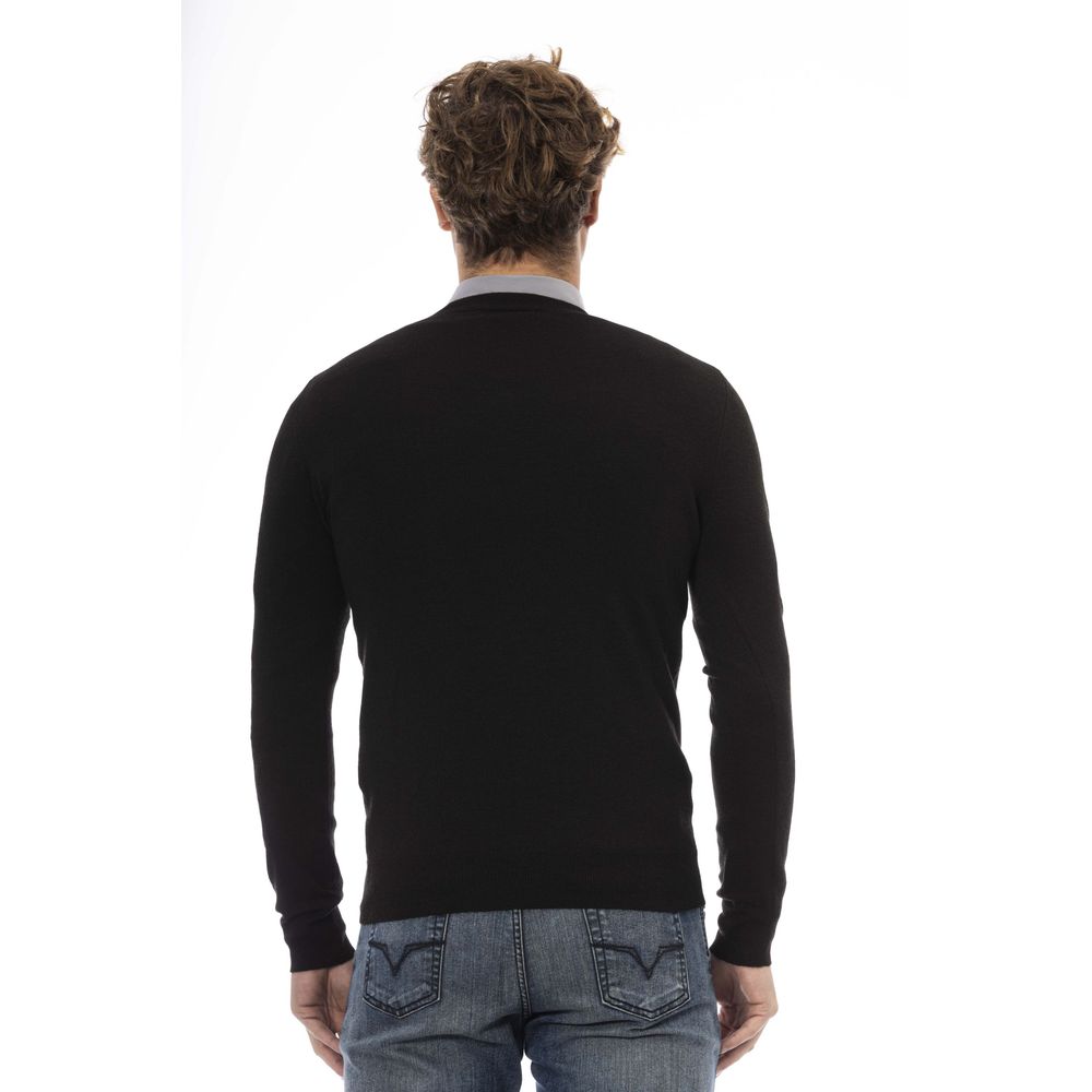 Black Wool Men Sweater - SEHABRANDS