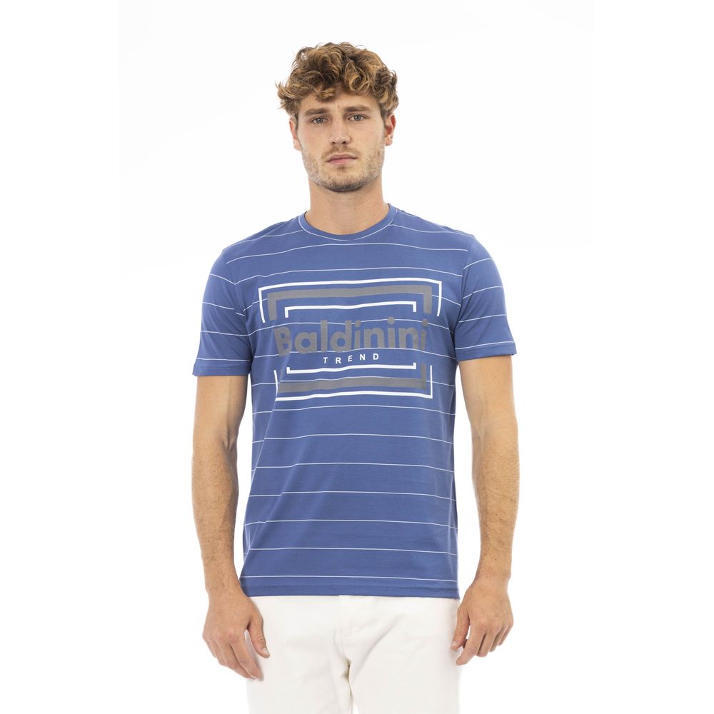 Blue Cotton Men T-Shirt - SEHABRANDS