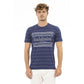 Blue Cotton Men T-Shirt - SEHABRANDS