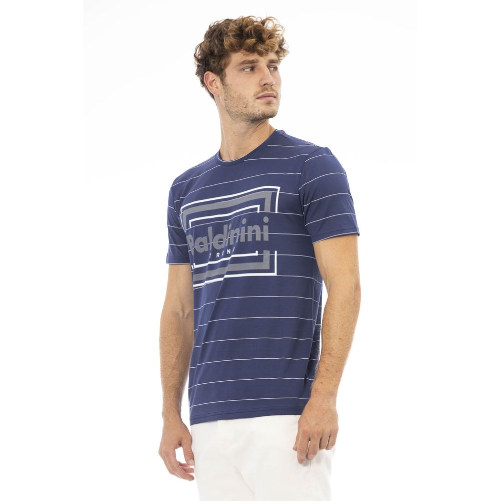 Blue Cotton Men T-Shirt - SEHABRANDS