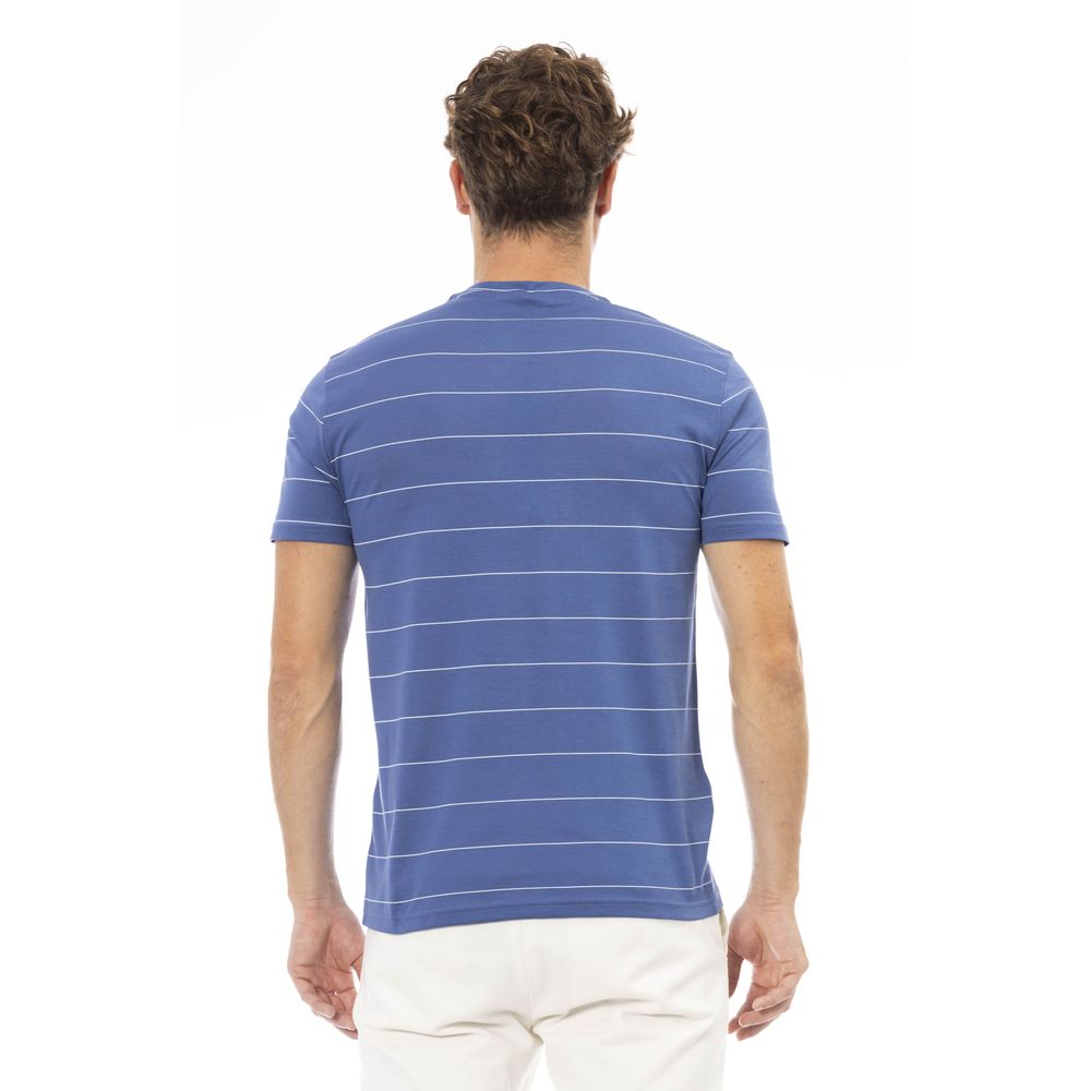 Blue Cotton Men T-Shirt - SEHABRANDS