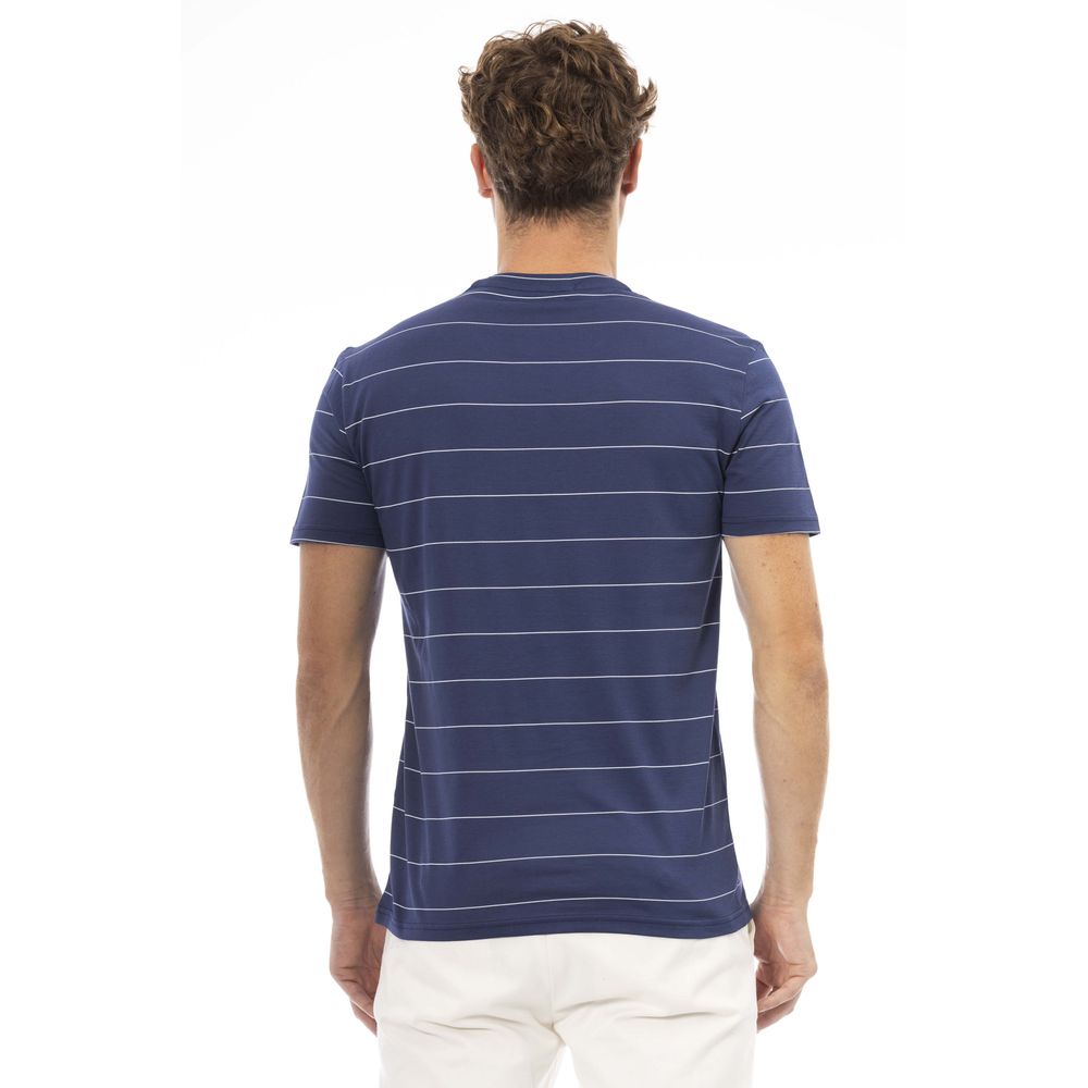 Blue Cotton Men T-Shirt - SEHABRANDS