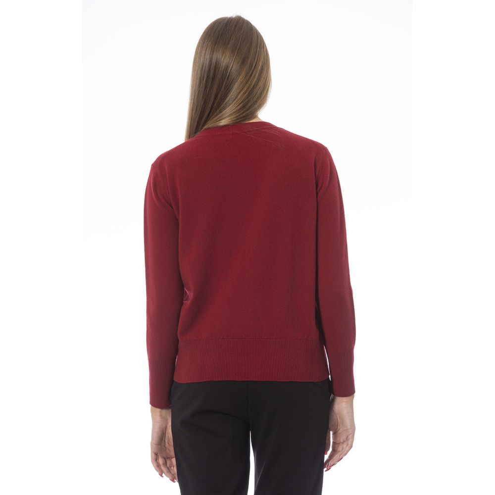 Red Wool Women Sweater - SEHABRANDS