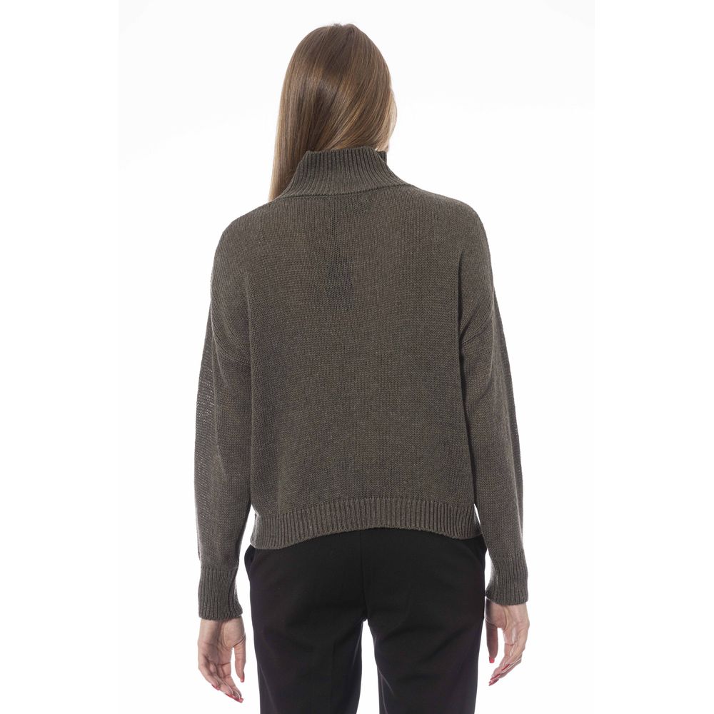 Green Wool Women Sweater - SEHABRANDS