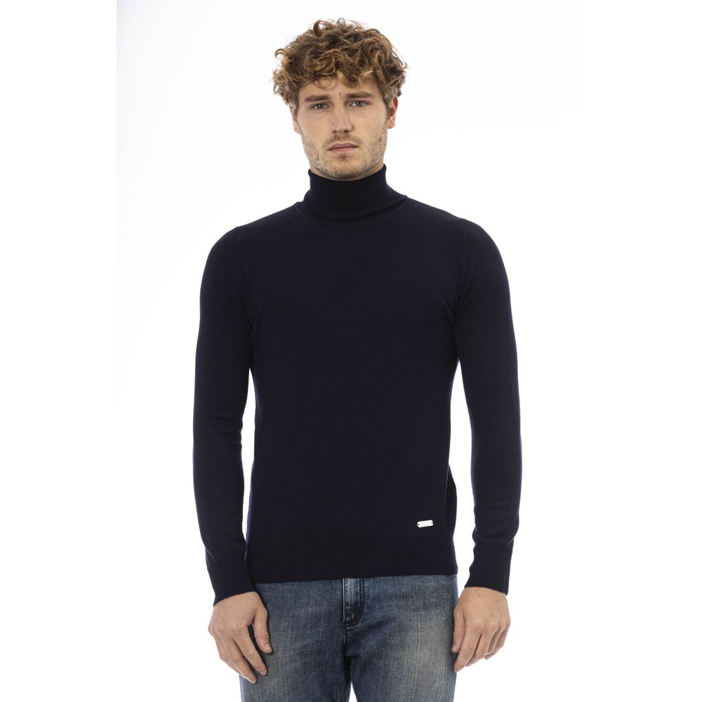 Blue Wool Men Sweater - SEHABRANDS