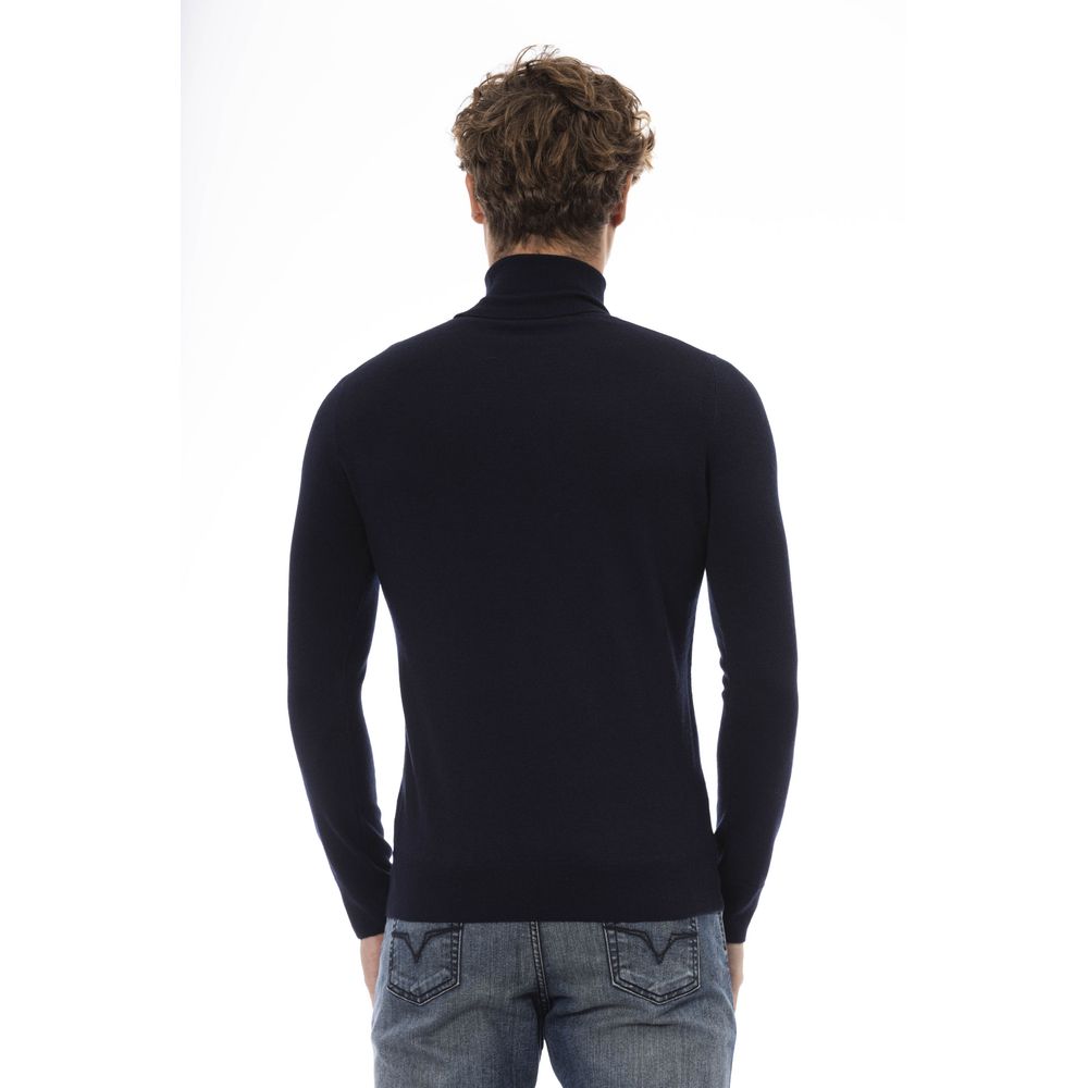 Blue Wool Men Sweater - SEHABRANDS