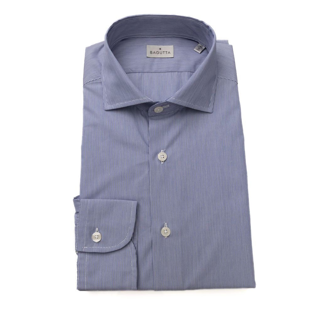 Light Blue Cotton Men Shirt - SEHABRANDS