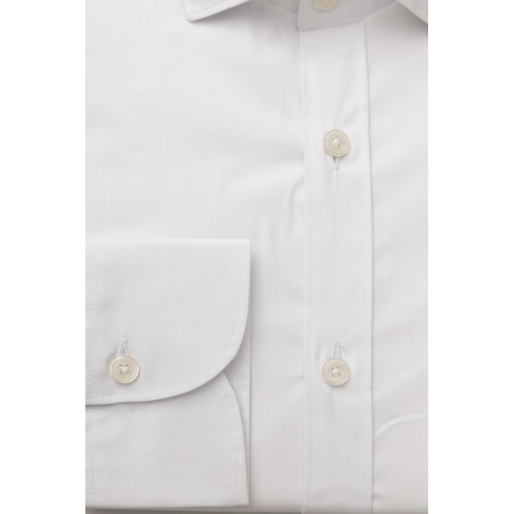 White Cotton Men Shirt - SEHABRANDS