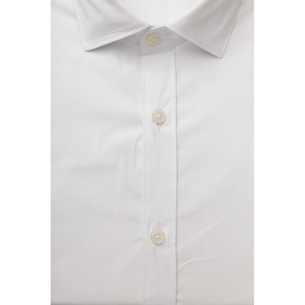 White Cotton Men Shirt - SEHABRANDS