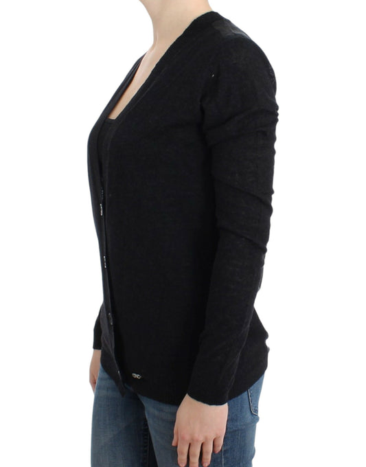 Elegant Deep V-neck Lightweight Cardigan - SEHABRANDS