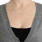 Elegant Gray Acrylic & Wool Cardigan - SEHABRANDS