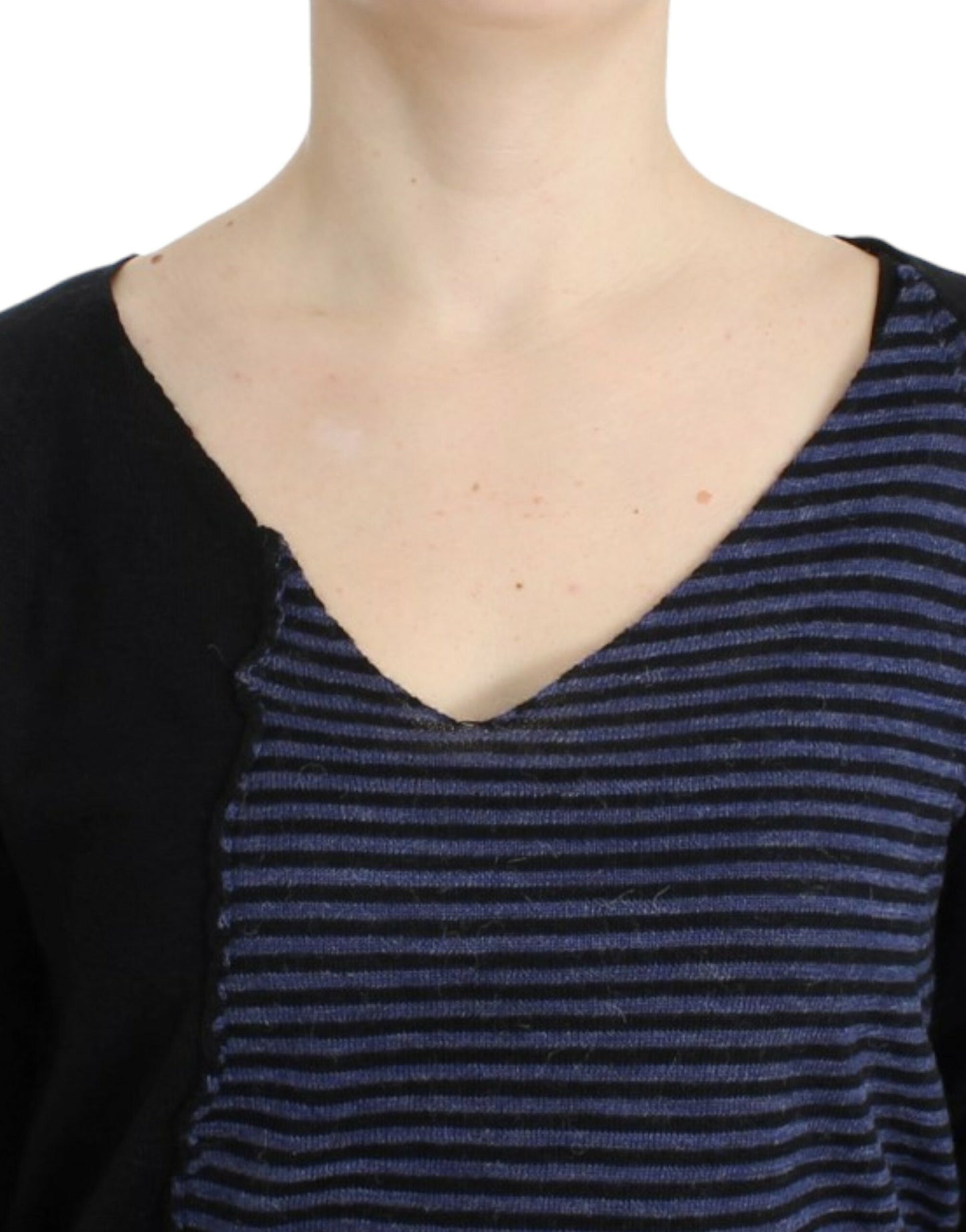 Striped V-Neck Luxury Sweater - SEHABRANDS