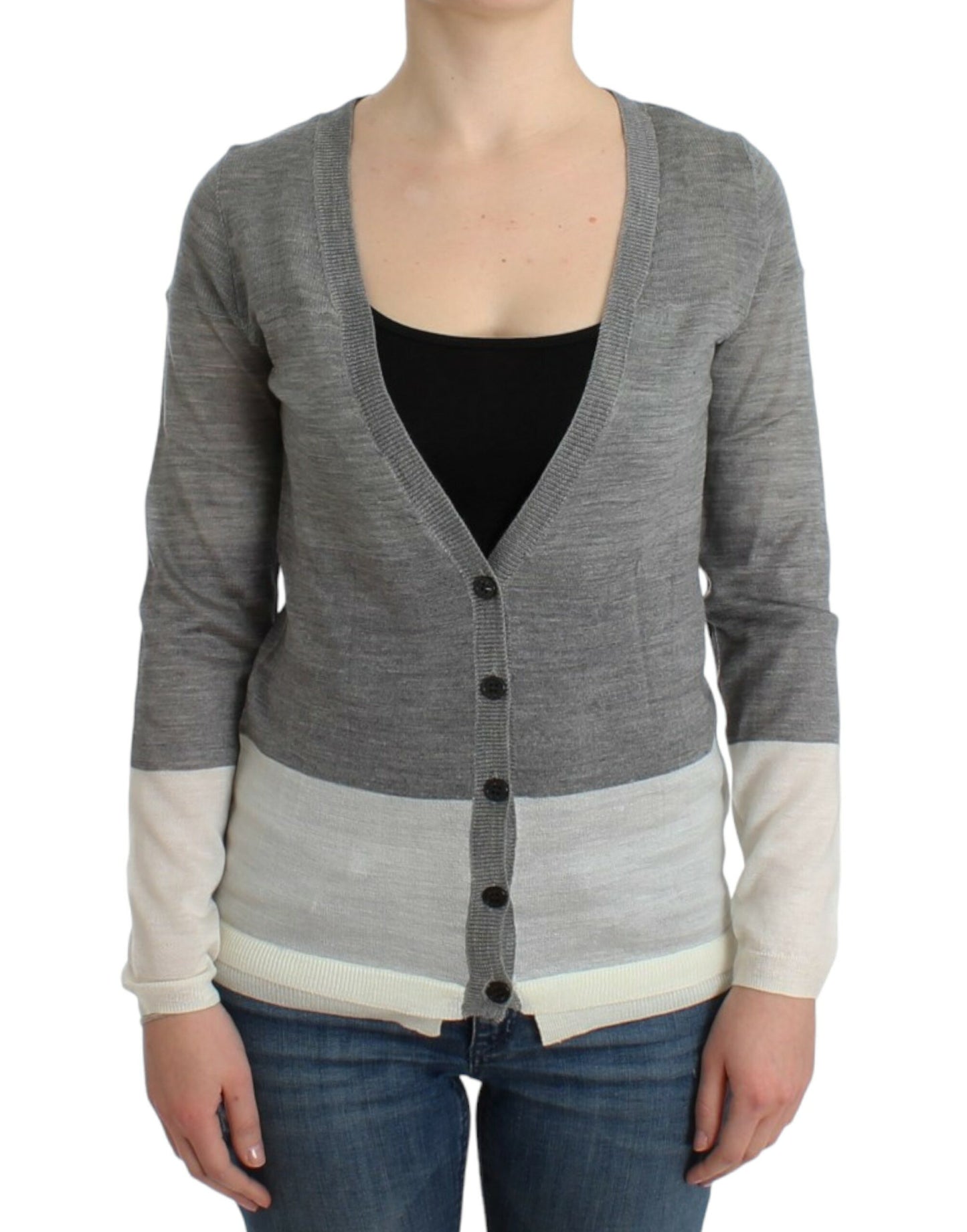 Chic Gray Lightweight Cardigan - SEHABRANDS