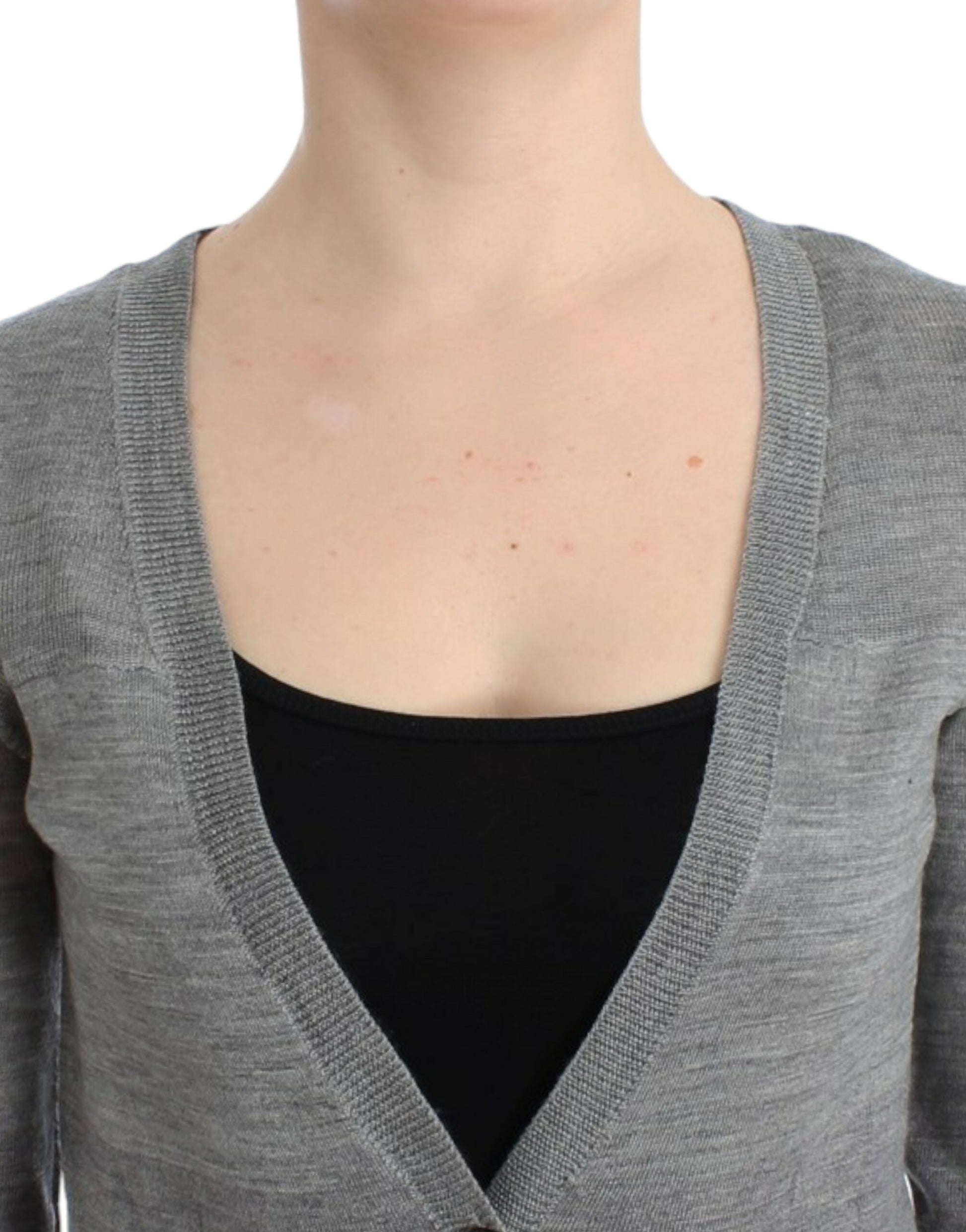 Chic Gray Lightweight Cardigan - SEHABRANDS