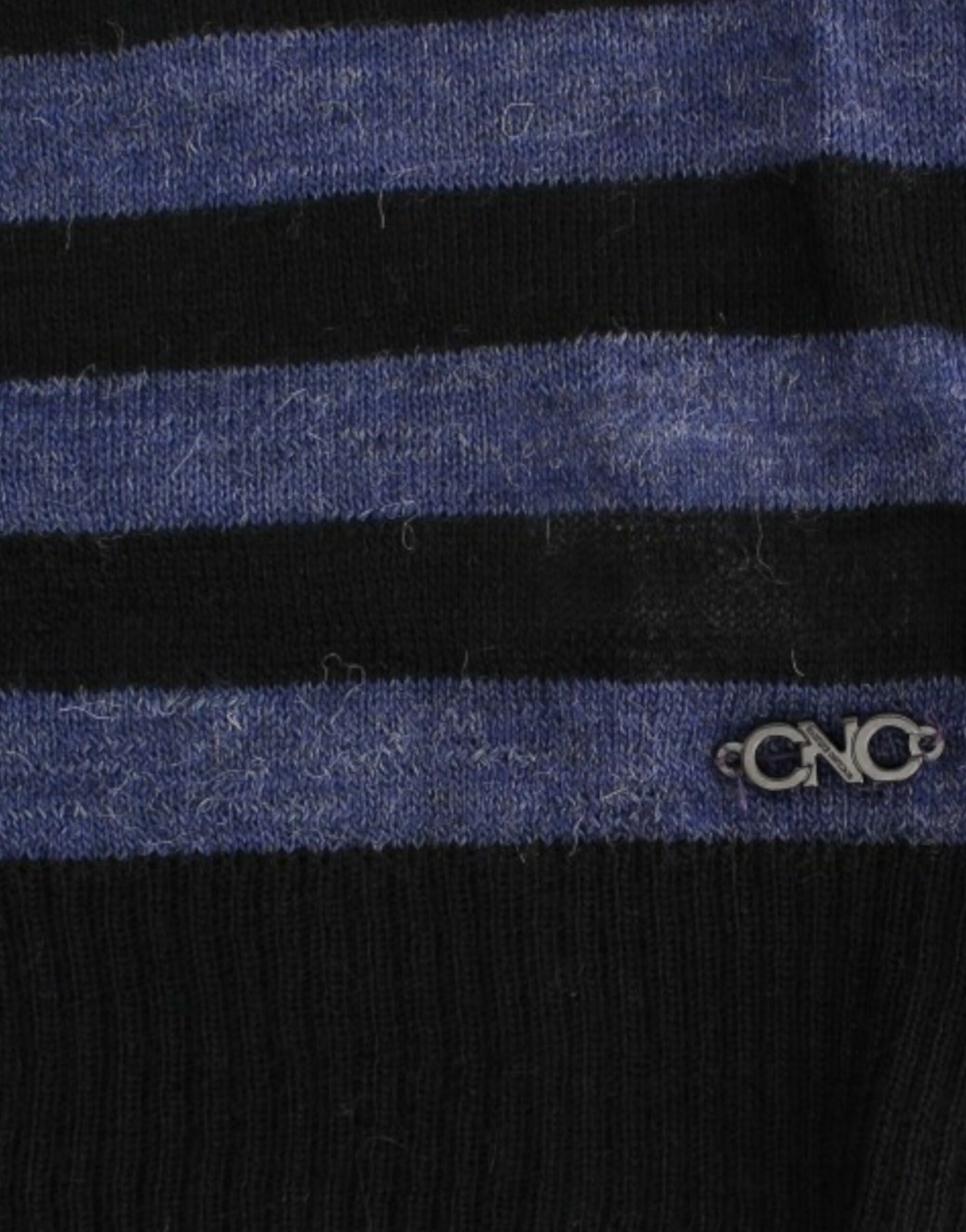 Chic Striped V-Neck Wool Blend Sweater - SEHABRANDS