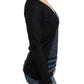 Chic Striped V-Neck Wool Blend Sweater - SEHABRANDS