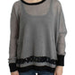 Chic Asymmetric Embellished Knit Sweater - SEHABRANDS