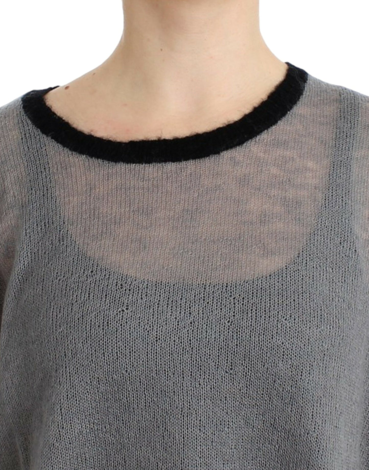 Chic Asymmetric Embellished Knit Sweater - SEHABRANDS