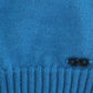 Cozy Scoop Neck Blue Knit Sweater - SEHABRANDS