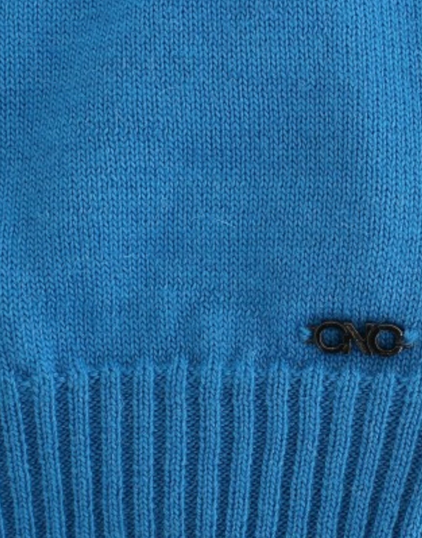 Cozy Scoop Neck Blue Knit Sweater - SEHABRANDS