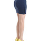 Chic Blue Mini Skirt with Side Zip Closure - SEHABRANDS