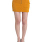 Chic Yellow Corduroy Mini Skirt - SEHABRANDS