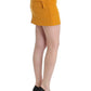 Chic Yellow Corduroy Mini Skirt - SEHABRANDS