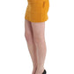 Chic Yellow Corduroy Mini Skirt - SEHABRANDS