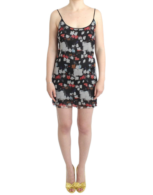 Multicolor Silk Floral Mini Dress - SEHABRANDS