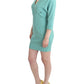 Elegant Green V-Neck Midi Dress - SEHABRANDS