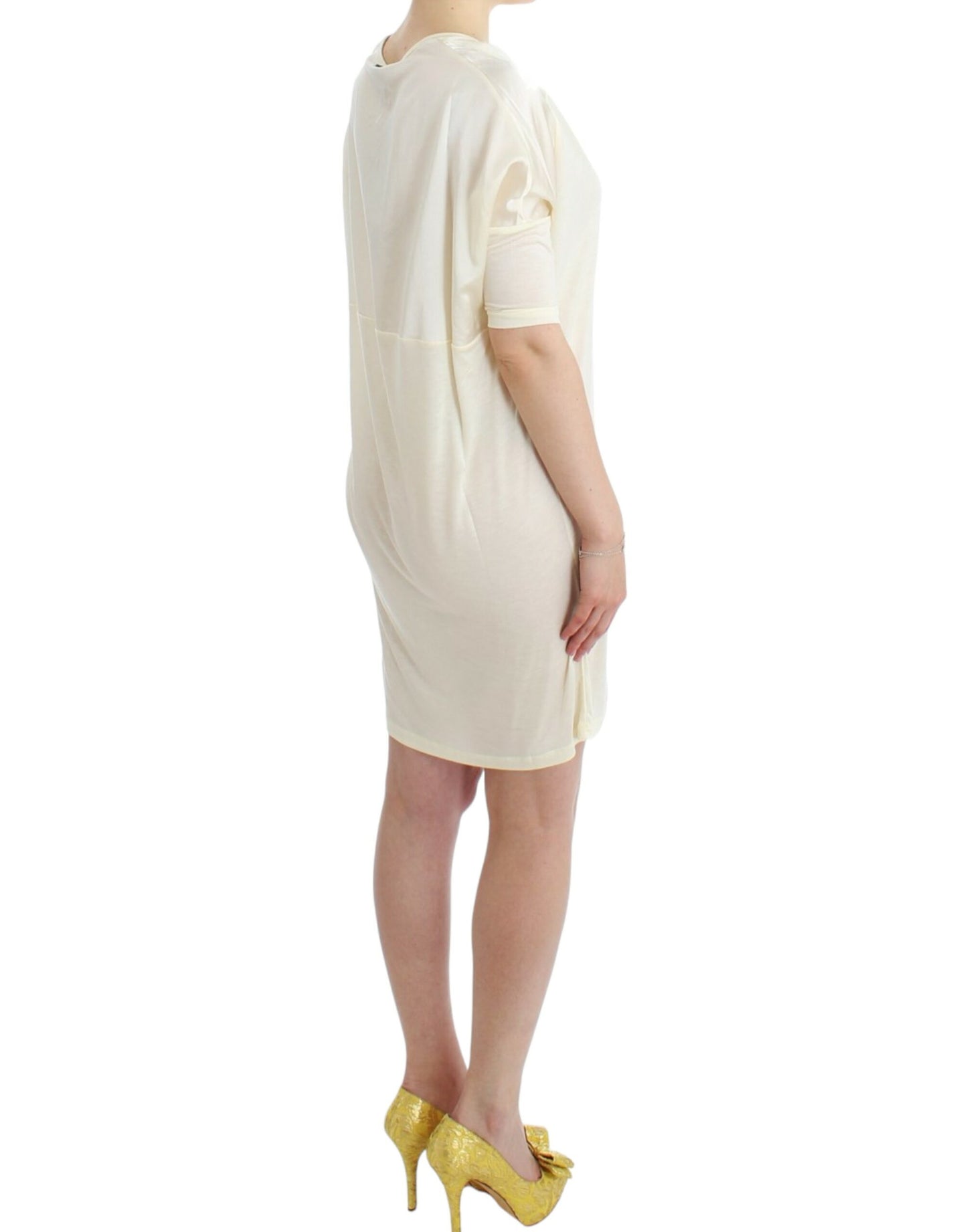 Chic White Modal Above-Knee Dress - SEHABRANDS