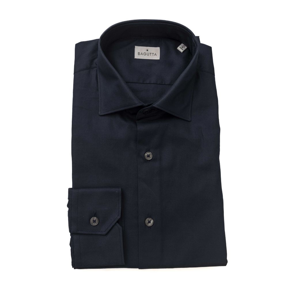 Blue Cotton Men Shirt - SEHABRANDS