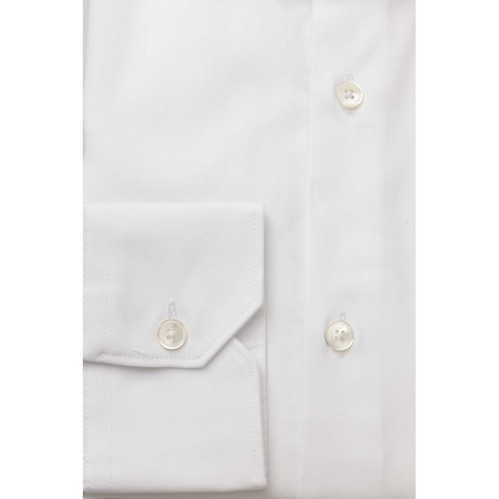 White Cotton Men Shirt - SEHABRANDS