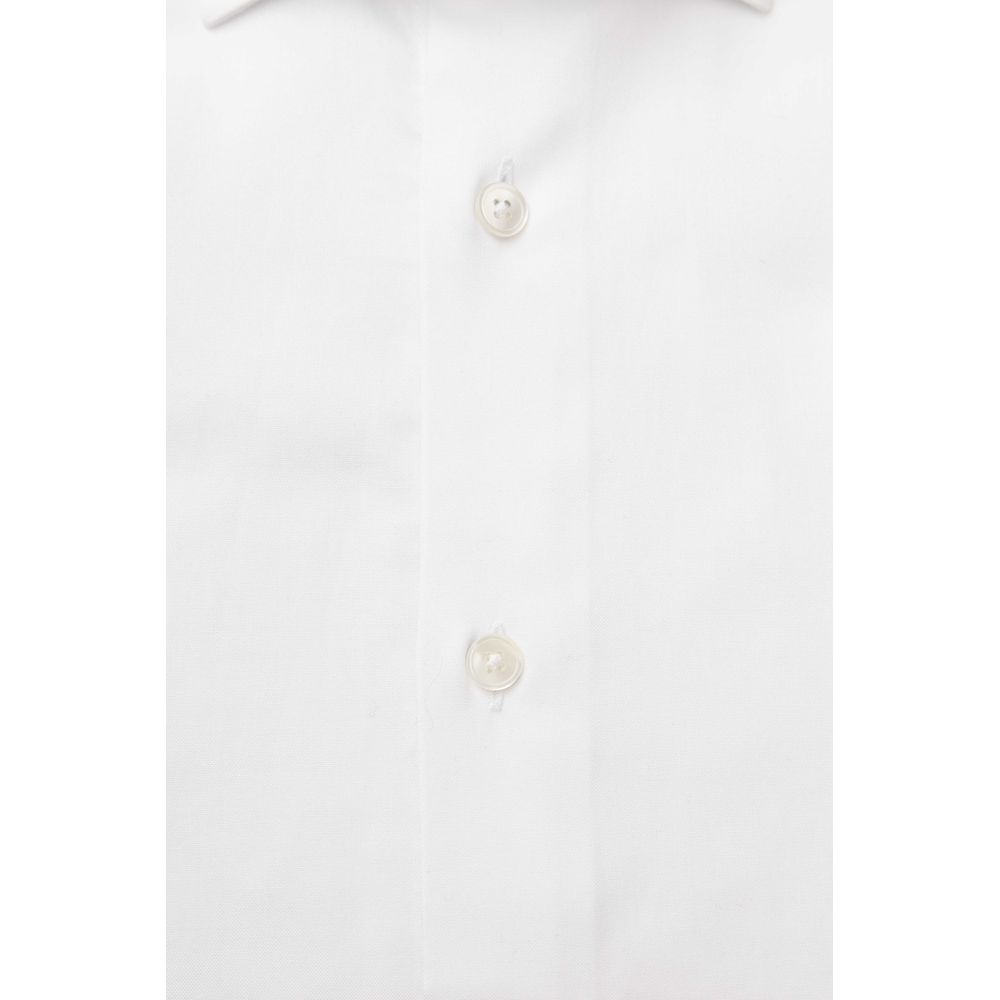 White Cotton Men Shirt - SEHABRANDS