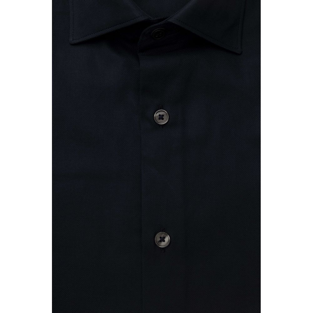 Blue Cotton Men Shirt - SEHABRANDS