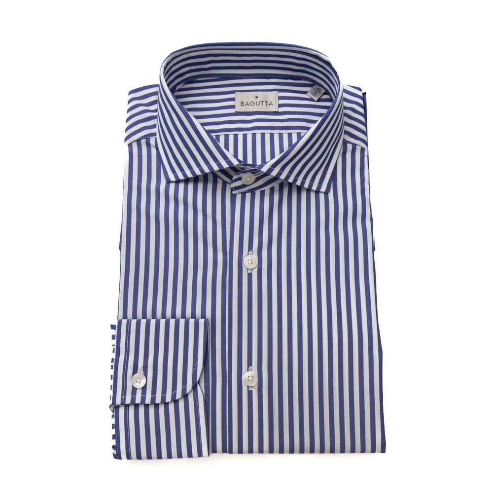 Light Blue Cotton Men Shirt - SEHABRANDS