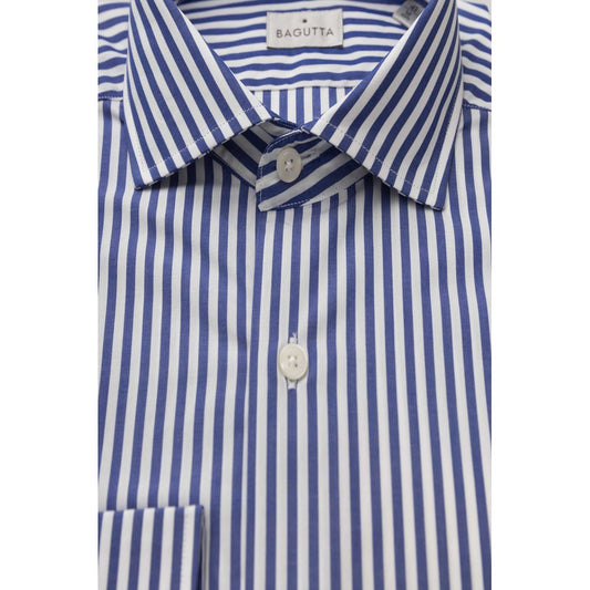 Light Blue Cotton Men Shirt - SEHABRANDS