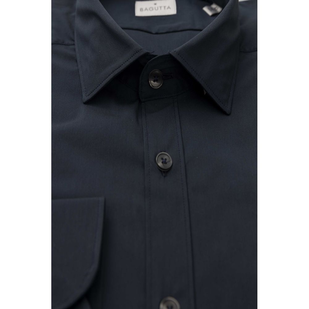 Blue Cotton Men Shirt - SEHABRANDS