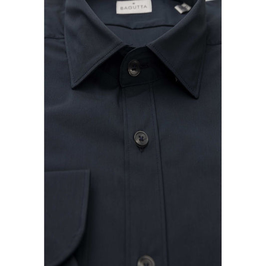 Blue Cotton Men Shirt - SEHABRANDS