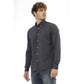 Gray Cotton Men Shirt - SEHABRANDS