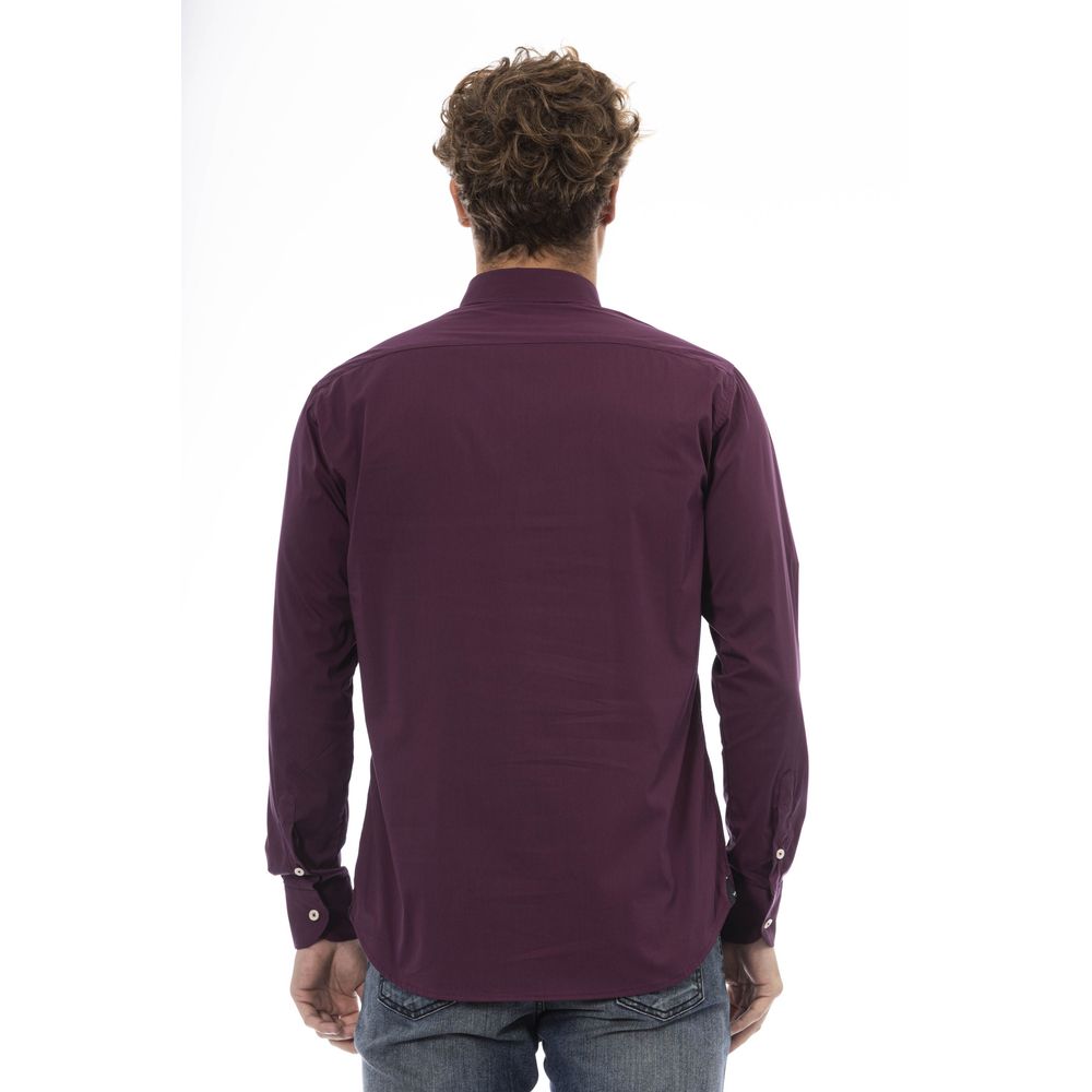 Burgundy Cotton Men Shirt - SEHABRANDS