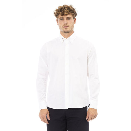 White Cotton Men Shirt - SEHABRANDS