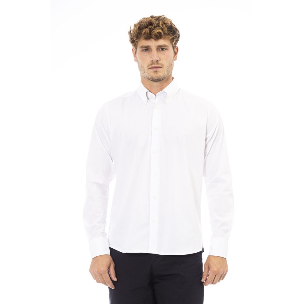 White Cotton Men Shirt - SEHABRANDS